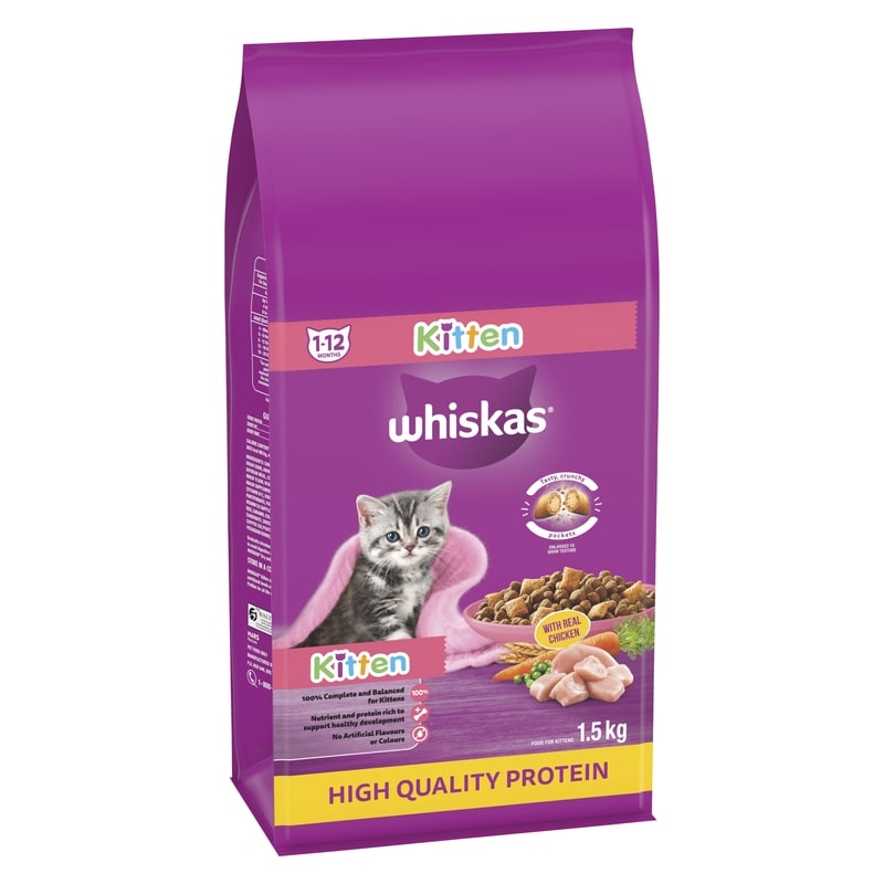 Dry Kitten Food With Chicken For Cats 1-12 Months