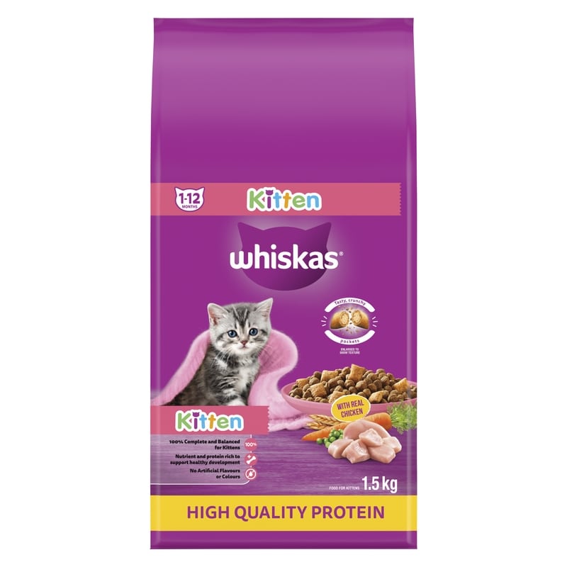 Dry Kitten Food With Chicken For Cats 1-12 Months