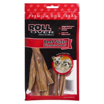 Rollover Premium dog treat bâtonnets de bœuf 5 ea, 2,20 $/1ch