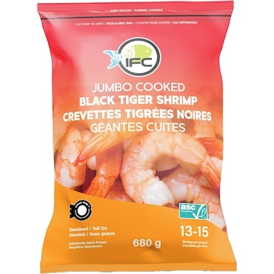 IFC seafood Jumbo Cooked Black Tiger Shrimp 680 g, $5.88/100g