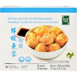 T&T Dumplings Siu Mai aux crevettes et poisson 500 g, 2,00 $/100g
