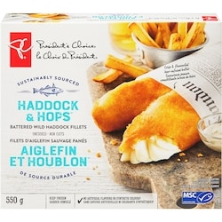 le Choix du Président Filets d'aiglefin sauvage panés aiglefin et houblon 550 g, 1,82 $/100g