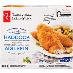 President's Choice Breaded Wild Haddock Fillets 550 g, $2.55/100g