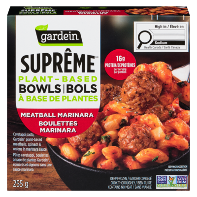 Gardein Suprême Plant-Based Bowls Meatball Marinara 255 g, $3.13/100g