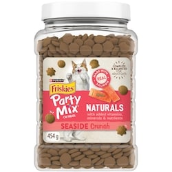 Purina Friskies Party Mix Cat Treats Naturals Seaside Crunch with Real Fish 454 g, $1.65/100g