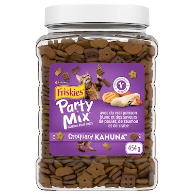 Purina Friskies gâteries pour chats croquant kahuna avec du vrai poisson blanc 454 g, 1,65 $/100g