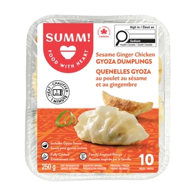 Sum-m Dumplings Gyoza au poulet et au gingembre au sésame 250 g, 3,12 $/100g