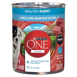 Purina ONE +Plus Wet Puppy Food Classic Lamb & Long Grain Rice Entrée 368 g, $0.95/100g