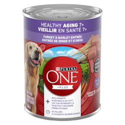 Purina ONE +Plus Healthy Aging 7+ Turkey & Barley Entrée Dog Food 368 g, $0.95/100g