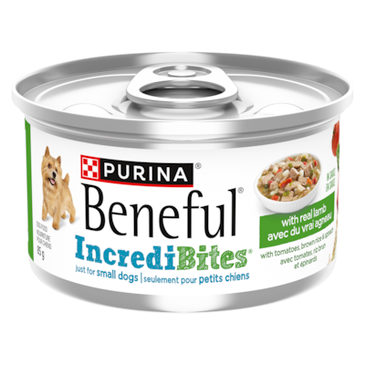Purina Beneful IncrediBites Dog Food with Real Lamb 85 g, $1.52/100g