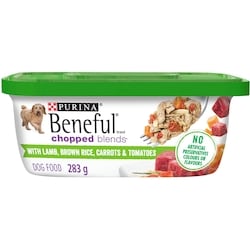 Purina Beneful Chopped Blends Lamb, Brown Rice, Carrots and Tomatoes, Wet Dog Food 283 g, $1.23/100g