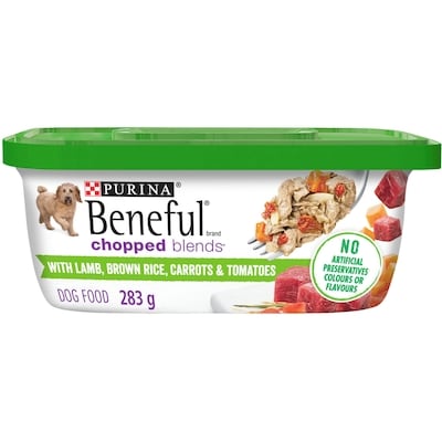 Purina Beneful Chopped Blends Lamb, Brown Rice, Carrots and Tomatoes, Wet Dog Food 283 g, $1.06/100g