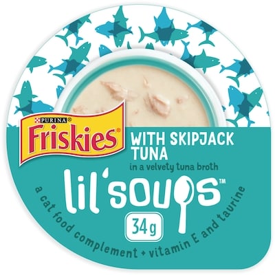 Purina Friskies Lil' Soups Skipjack Tuna, Cat Food Complement 34 g, $5.85/100g