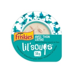 Purina Friskies lil' soups gâteries pour chats thon listao 34 g, 4,97 $/100g