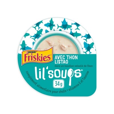 Purina Friskies lil' soups gâteries pour chats thon listao 34 g, 4,97 $/100g