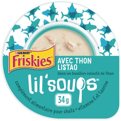 Purina Friskies lil' soups thon listao, complément pour chats 34 g, 5,85 $/100g