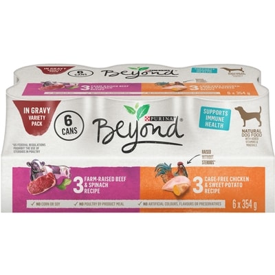 Purina Beyond In Gravy Wet Dog Food Variety Pack 6 Count 2.12 kg, $0.75/100g