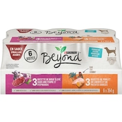 Purina Beyond en sauce emballage assorti bœuf et poulet en sauce nourriture humide pour chiens 2.12 kg, 1,04 $/100g