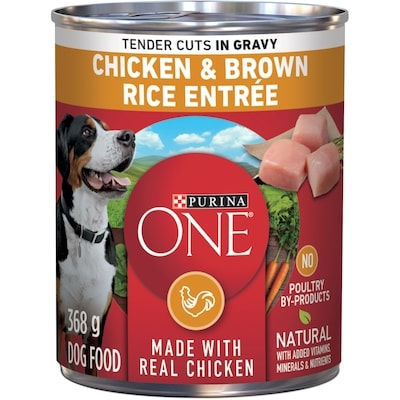 Purina ONE Tender Cuts in Gravy Chicken & Brown Rice Entrée, Wet Dog Food 368 g, $0.81/100g