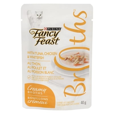 Purina Fancy Feast Creamy Broths With Tuna, Chicken & Whitefish 40 g, $4.23/100g
