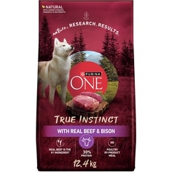 Purina ONE True Instinct Beef & Bison, Dry Dog Food 12.4 kg, $0.45/100g