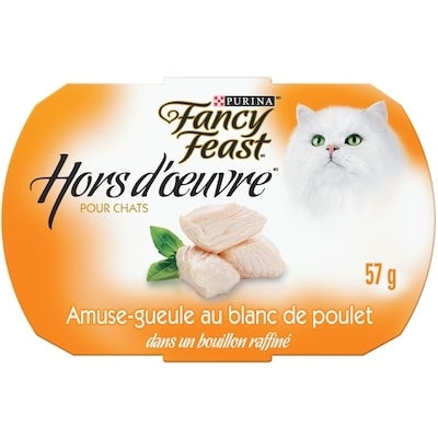 Purina Fancy Feast hors d'œuvre amuse-gueule au blanc de poulet, complément pour chats 57 g, 4,02 $/100g
