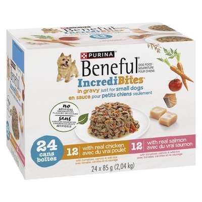 Purina Beneful IncrediBites Dog Food with Chicken & Salmon 24-Can 2.04 kg, $1.32/100g
