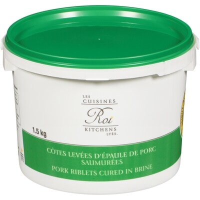 Les Cuisines Roi Kitchen Côtes levées d'épaule de porc saumurées 1.5 kg, 1,21 $/100g