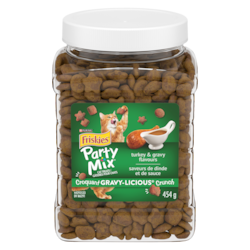 Friskies Party Mix Gravy-licious Crunch Turkey & Gravy, Cat Treats