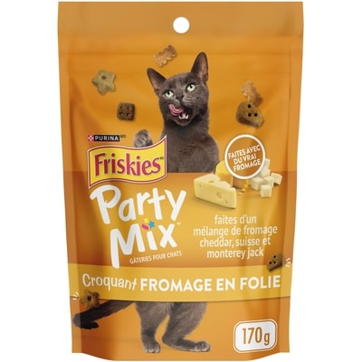 Purina Friskies party mix cheezy craze crunch avec du vrai fromage, gâteries pour chats 170 g, 2,05 $/100g