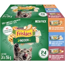 Purina Friskies Indoor Assorted Variety Pack, Wet Cat Food 3.74 kg, $0.75/100g