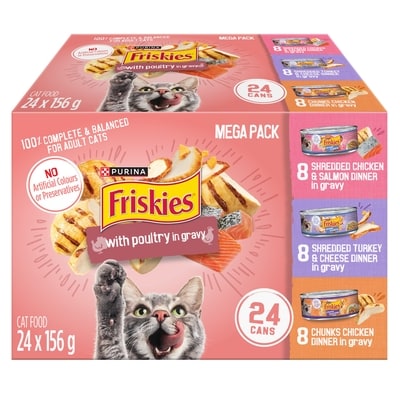 Purina Friskies With Poultry in Gravy Variety Pack, Wet Cat Food 3.74 kg, $0.64/100g