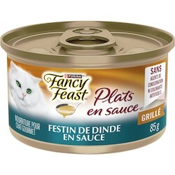 Purina Fancy Feast plats en sauce festin de dinde en sauce, nourriture humide pour chats 85 g, 1,52 $/100g