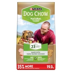 Purina Dog Chow Natural Dry Dog Food Farm-Raised Chicken 19.3 kg, $0.37/100g