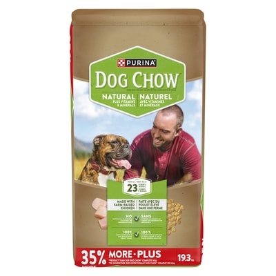 Purina Dog Chow Natural Dog Food 19.3 kg, $0.37/100g