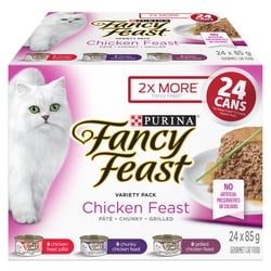 Purina Fancy Feast Chicken Feast Wet Cat Food Variety Pack 24 Count 2.04 kg, $1.23/100g