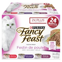Purina Fancy Feast festin de poulet nourriture humide pour chats emballage assorti 2.04 kg, 1,23 $/100g
