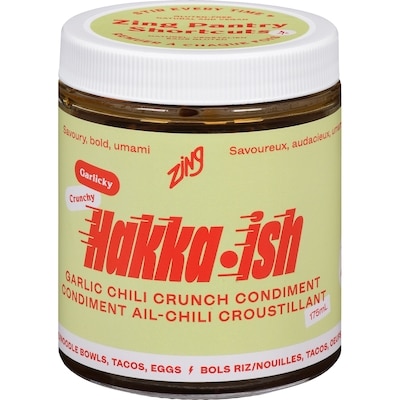 Zing Hakka-Ish Garlic Chili Crunch Condiment Medium 175 ml, $3.01/100ml