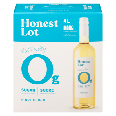 Honest Lot White Wine Pinot Grigio (ID required at pick-up) 4000 ml, $1.14/100ml