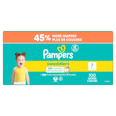 Pampers Swaddlers Diapers, Size 7, 100 Count 100 ea, $0.59/1ea
