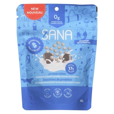 Sana Protein Bites Cookies N'cream Flavored Chocolate Coating 100 g, $6.99/100g