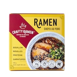 Crafty Ramen Ramen shoyu au porc 500 g, 1,80 $/100g