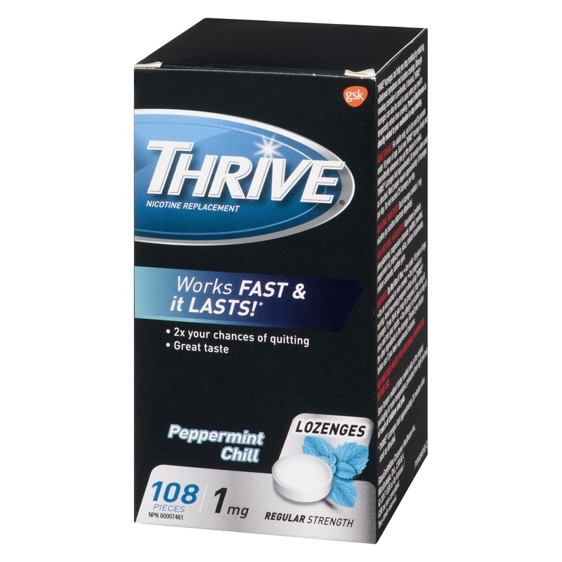 Nicotine Replacement Lozenges Peppermint Chill Regular Strength 1 Mg