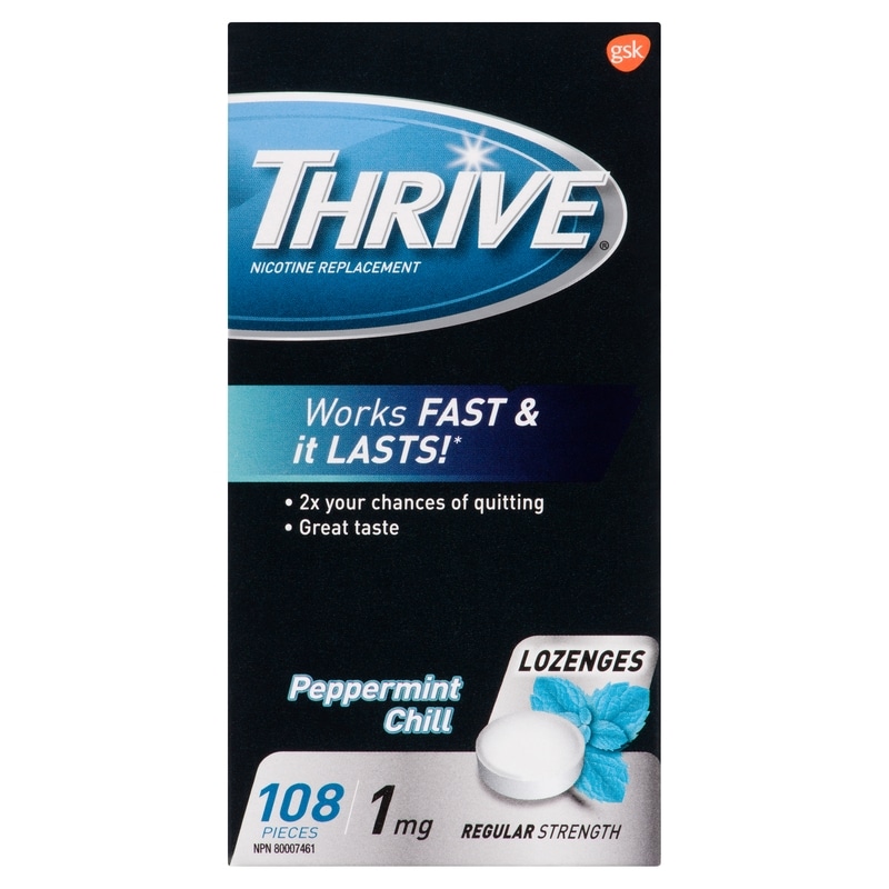 Nicotine Replacement Lozenges Peppermint Chill Regular Strength 1 Mg