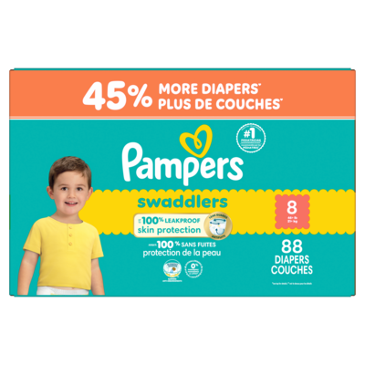 Pampers Swaddlers Diapers, Size 8, 88 Count 88 ea, $0.67/1ea