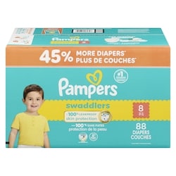 Pampers Swaddlers Active Baby Diapers, Size 8, 88 Count 88 ea