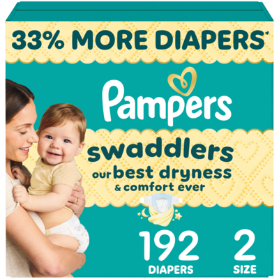 Pampers Swaddlers Diaper Size 192 Count 192 ea, $0.31/1ea