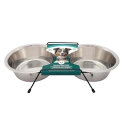 Stainless Steel Double Bowls, Large