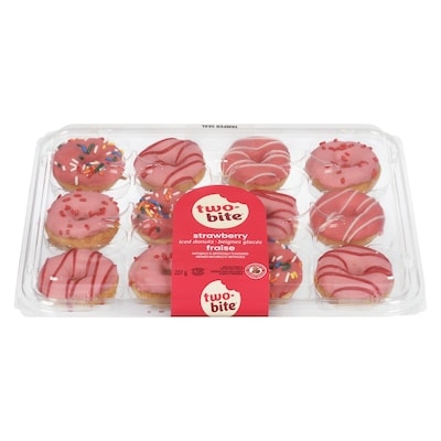 two-bite Iced Donuts Strawberry 227 g, $2.20/100g