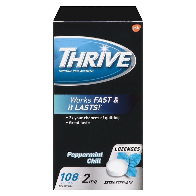 Lozenges Nicotine Replacement Peppermint Chill Extra Strength 2 Mg